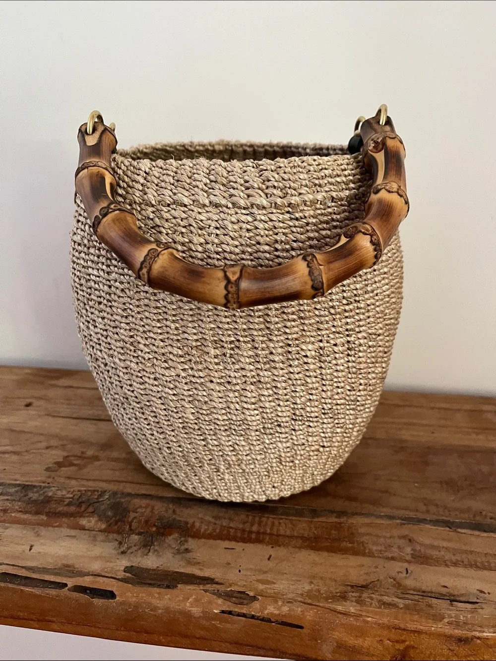 Clare V pot de miel raffia bucket bag. Used twice. In mint condition. - Picture 3 of 4